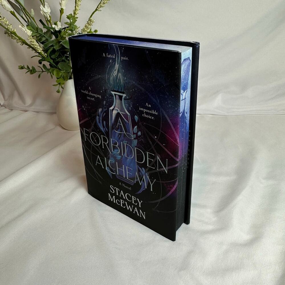 A Forbidden Alchemy Stacey McEwan OOP Deluxe Hardcover Sprayed Edges Romantasy